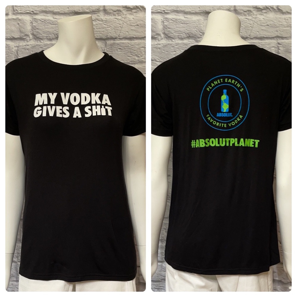 NWT Bamboo Fabric Absolute Vodka Graphic Tee Various Sizes Women’s M L XL